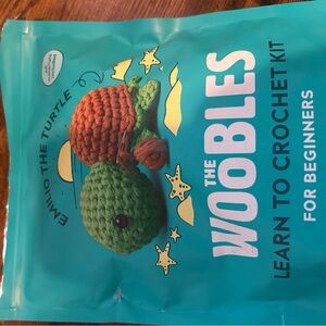 The Woobles Crochet Kit - Green and Orange Turtle